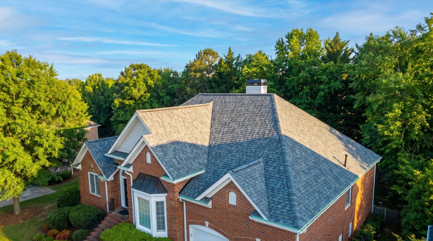 Completed roof replacement on a residential home