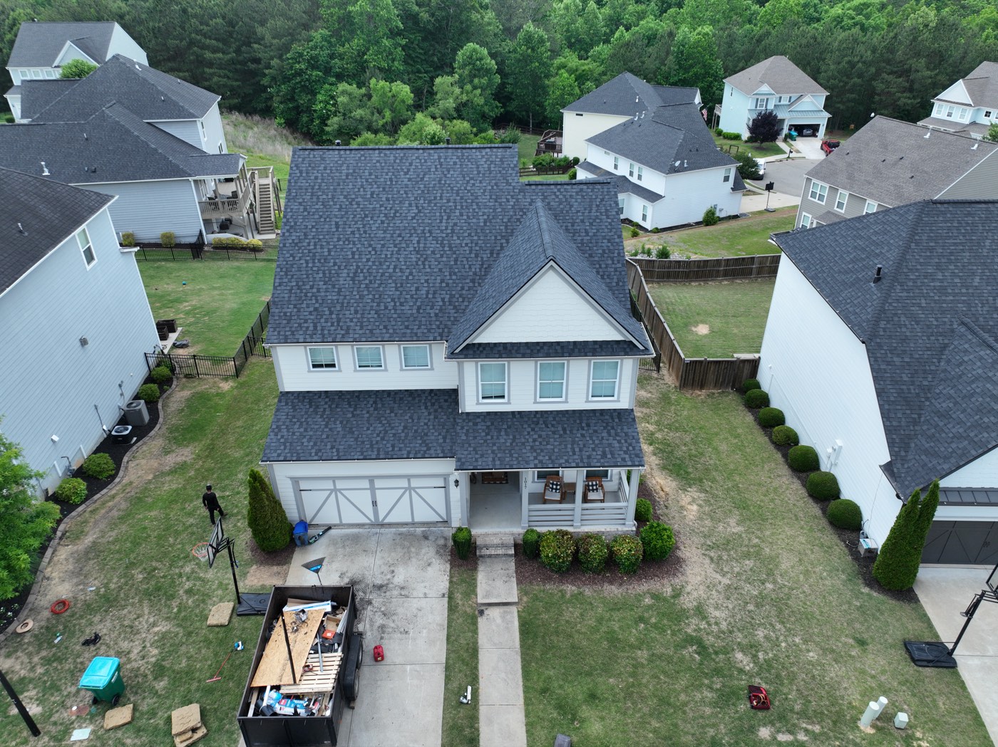 Completed North Georgia roof documented by drone