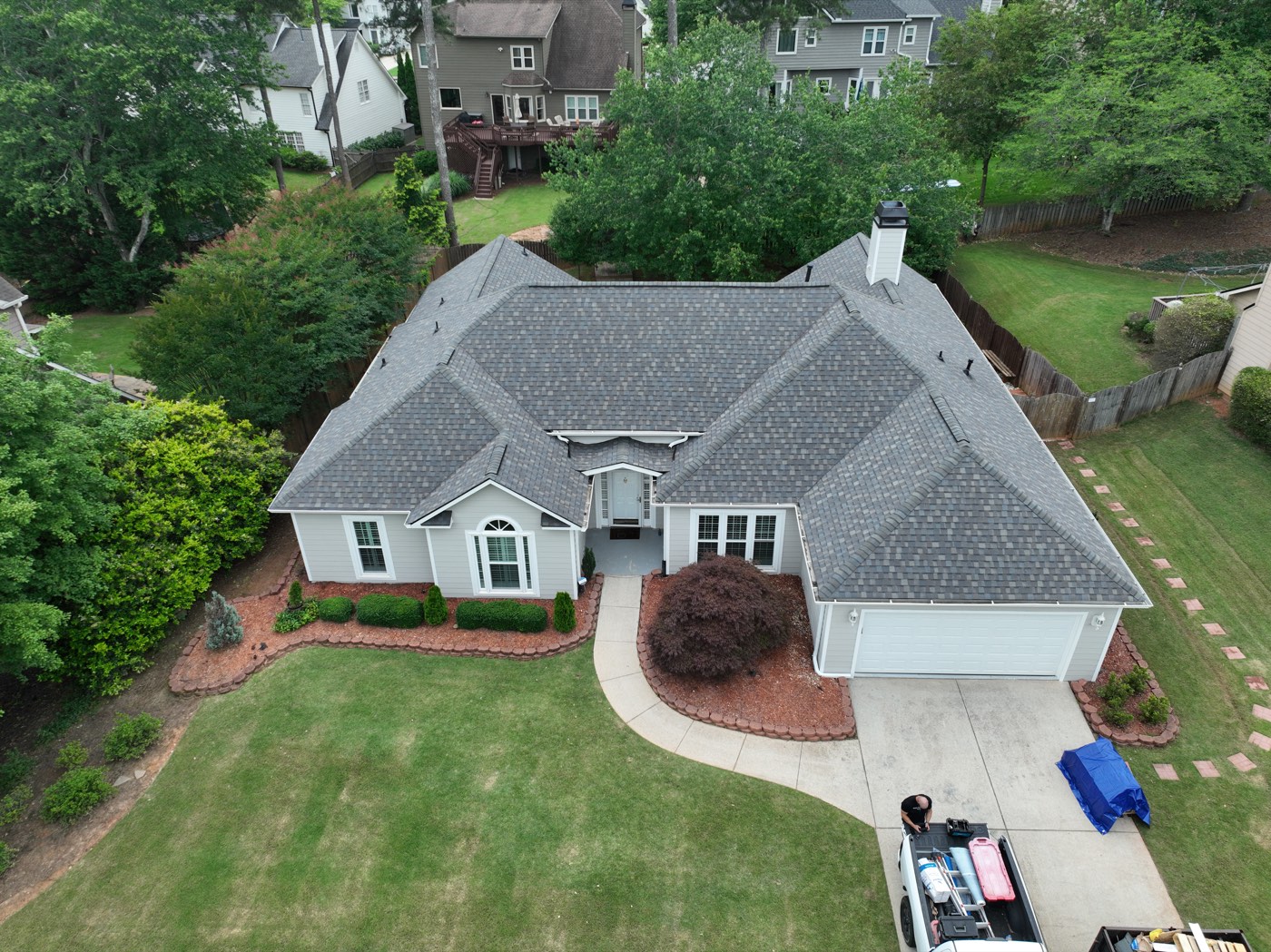 Roof inspection detail photo