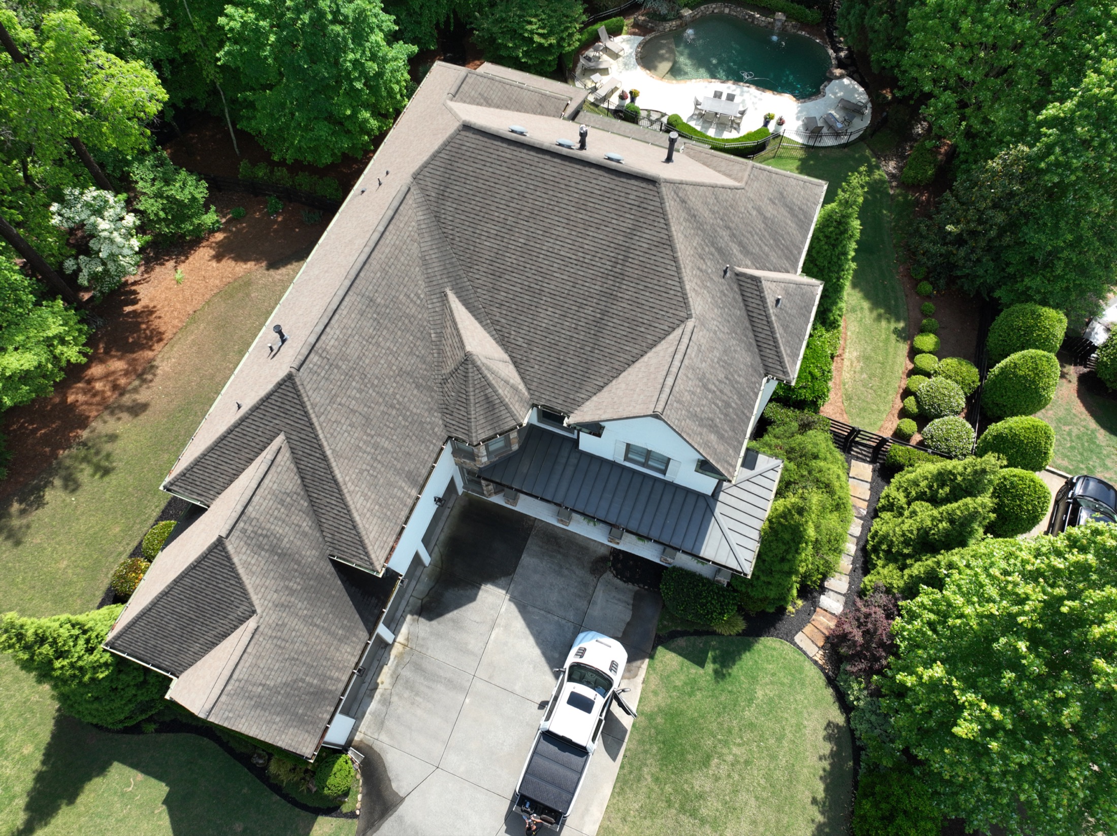 Real completed roof project for a residential home